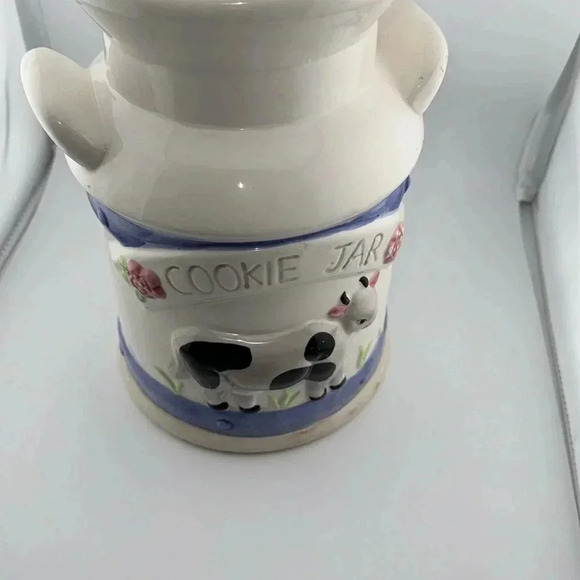 10” Vtg Old Fashion Farmhouse Country Style Ceramic Cookie Jar 3D Milk Can - Picture 8 of 12